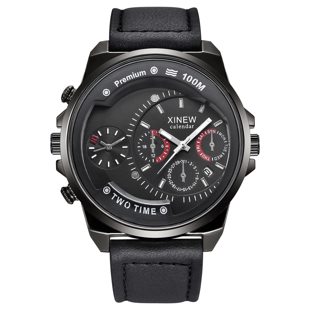 Luxury men's Watch Business Watch High Quality Leather