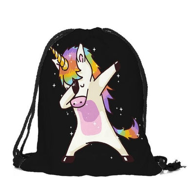 2018 New Cute Kid Baby Unicorn Pattern Sport Bags Swimming Bags Gym Pump Bag Sports School Drawstring Boy Girl Backpack Hot Sale