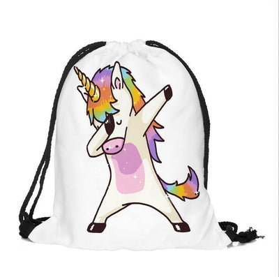 2018 New Cute Kid Baby Unicorn Pattern Sport Bags Swimming Bags Gym Pump Bag Sports School Drawstring Boy Girl Backpack Hot Sale